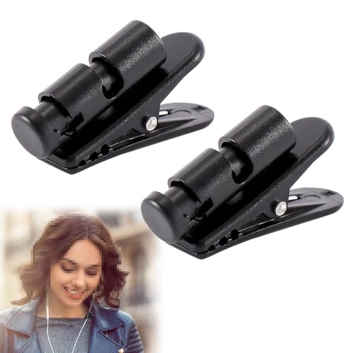 Kabelhalterung, Kopfhörer Draht Clip, 360° Drehbar Ohrhörer Klemme, Headphone Cable Clamp für 5 mm Durchmesser Rundes/Flaches Datenkabel, 2 Stück Kabelhalterung, Kopfhörer Draht Clip, 360° Drehbar Ohrhörer Klemme, Headphone Cable Clamp für 5 mm Durchmesser Rundes/Flaches Datenkabel, 2 Stück von TUKNN