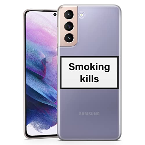 TULLUN Handyhülle für Samsung Galaxy S25 Ultra - Durchsichtige weiche Gel-Abdeckung Warnzeichen ästhetisch zitieren Sie Design Stil Ihren eigenen Text - Smoking Kills TULLUN Handyhülle für Samsung Galaxy S25 Ultra - Durchsichtige weiche Gel-Abdeckung Warnzeichen ästhetisch zitieren Sie Design Stil Ihren eigenen Text - Smoking Kills von TULLUN