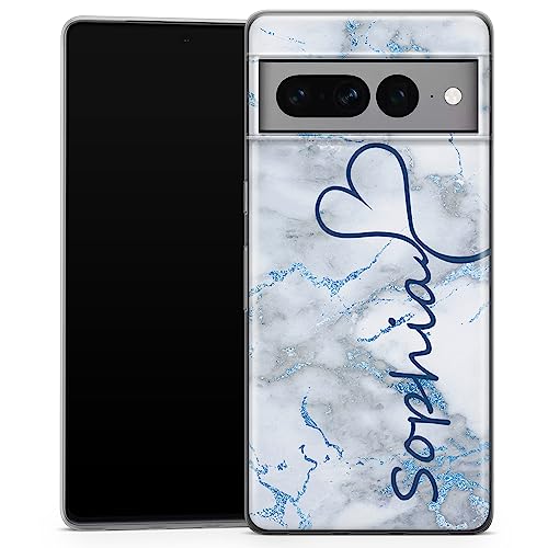 TULLUN Personalisierte Handyhülle für Google Pixel 6a - Klare Soft Gel Benutzerdefinierte Marmor Name & Herz Buchstabe Initialen Name Text - Winter Marmor TULLUN Personalisierte Handyhülle für Google Pixel 6a - Klare Soft Gel Benutzerdefinierte Marmor Name & Herz Buchstabe Initialen Name Text - Winter Marmor von TULLUN