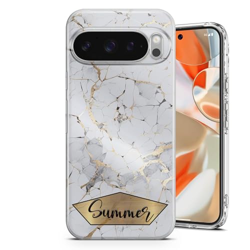 TULLUN Personalisierte Handyhülle für Google Pixel 9a - Klare Soft Gel mit individuellem Druck, stilvollem Marmor-Design Ihrem eigenen Name Text - Golden TULLUN Personalisierte Handyhülle für Google Pixel 9a - Klare Soft Gel mit individuellem Druck, stilvollem Marmor-Design Ihrem eigenen Name Text - Golden von TULLUN