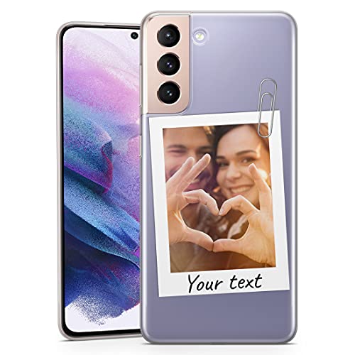 TULLUN Personalisierte Handyhülle für Samsung Galaxy A34 - Klare Soft Gel Benutzerdefinierte Gepinntes Schnappschuss Foto Ihr eigenes Bilddesign Stil Idee - Büroklammer von TULLUN