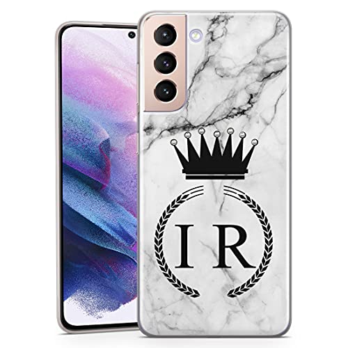 TULLUN Personalisierte Handyhülle für Samsung Galaxy S10 Plus - Klare Weicher Gel Schutzhülle Weiß Grau Schwarz Marmor Design Buchstabe Initialen Name Text Stil - Königin Krone TULLUN Personalisierte Handyhülle für Samsung Galaxy S10 Plus - Klare Weicher Gel Schutzhülle Weiß Grau Schwarz Marmor Design Buchstabe Initialen Name Text Stil - Königin Krone von TULLUN