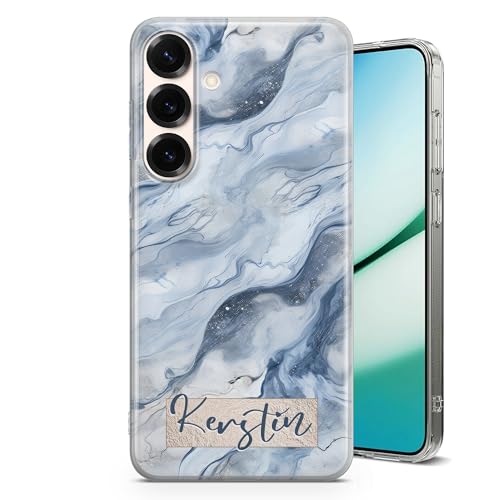 TULLUN Personalisierte Handyhülle für Samsung Galaxy S20 FE - Klare Soft Gel mit individuellem Druck, stilvollem Marmor-Design Ihrem eigenen Name Text - Blau TULLUN Personalisierte Handyhülle für Samsung Galaxy S20 FE - Klare Soft Gel mit individuellem Druck, stilvollem Marmor-Design Ihrem eigenen Name Text - Blau von TULLUN