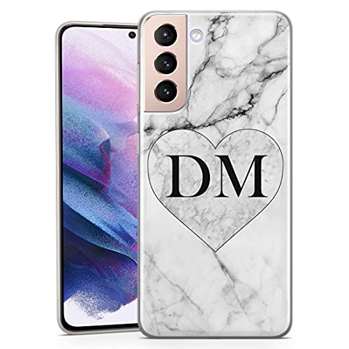TULLUN Personalisierte Handyhülle für Samsung Galaxy S20 Plus - Klare Weicher Gel Schutzhülle Weiß Grau Schwarz Marmor Design Buchstabe Initialen Name Text Stil - Initialen im Herzen TULLUN Personalisierte Handyhülle für Samsung Galaxy S20 Plus - Klare Weicher Gel Schutzhülle Weiß Grau Schwarz Marmor Design Buchstabe Initialen Name Text Stil - Initialen im Herzen von TULLUN