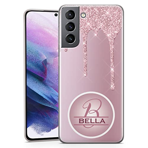 TULLUN Personalisierte Handyhülle für Samsung Galaxy S7 - Klare Soft Gel Benutzerdefinierte Roségold Tropfender Glitzer Design Buchstabe Initialen Name Text Stil - Rosa Roségold TULLUN Personalisierte Handyhülle für Samsung Galaxy S7 - Klare Soft Gel Benutzerdefinierte Roségold Tropfender Glitzer Design Buchstabe Initialen Name Text Stil - Rosa Roségold von TULLUN