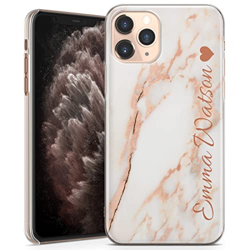 TULLUN Personalisierte Handyhülle für iPhone 12 Pro Max - Klare Hartplastik Benutzerdefinierte Rose Gold Marmor V2 Marble Buchstabe Initialen Name Text - Name & Herz TULLUN Personalisierte Handyhülle für iPhone 12 Pro Max - Klare Hartplastik Benutzerdefinierte Rose Gold Marmor V2 Marble Buchstabe Initialen Name Text - Name & Herz von TULLUN