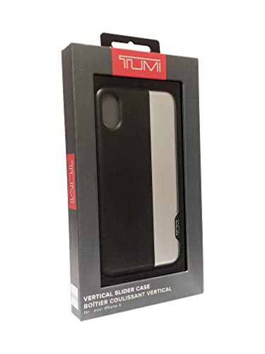 TUMI Schutzhülle für Apple iPhone X 10, vertikal, Schwarz / silberfarben von TUMI