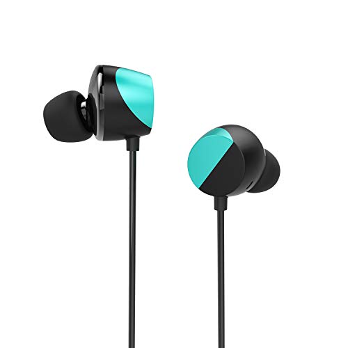 TUNAI Creative Drum Hi-Res Kopfhörer - In-Ohr Kopfhörer mit extra großen 13 mm Treibern für verbesserten Raumklang und Basswiedergabe (Türkisblau) von TUNAI