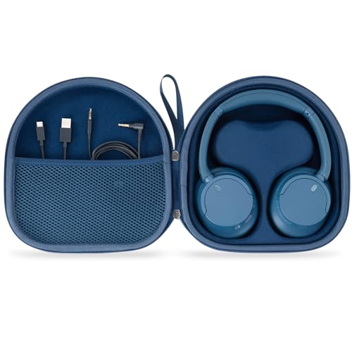 TUNYINSH Tasche für Sony WH-CH520 WH-CH720N WH-1000XM4 und JBL Tune510BT 720BT 710BT Drahtlose Kopfhörer mit Geräuschunterdrückung, Reisetasche mit herausnehmbarer Innenhülle (Schwarz) (Dunkelblau) von TUNYINSH