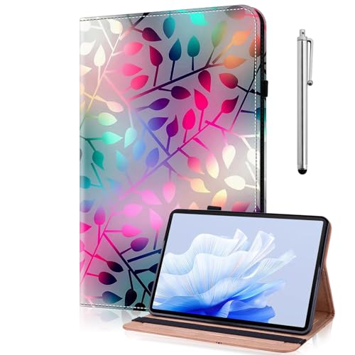 TUOLISG Galaxy Tab S5e Hülle T720,PU Leder Flip Case Brieftasche Stifthalter Tablet Schutzhülle mit Stylus Stift für Samsung Galaxy Tab SM-T720/T725 (2019) 10.5" Tablette -Ahornblatt von TUOLISG