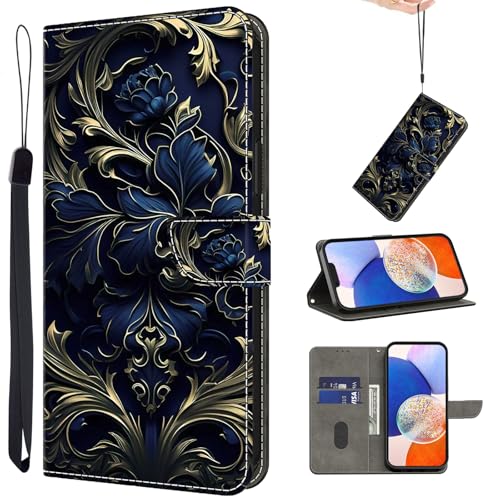 TUOLISG Handyhülle für Samsung Galaxy A15 4G /A15 5G Hülle,PU Leder Flip Wallet Case Schutzhülle mit Kartenfächer und Standfunktion für Samsung Galaxy A15 -Blaue Blume TUOLISG Handyhülle für Samsung Galaxy A15 4G /A15 5G Hülle,PU Leder Flip Wallet Case Schutzhülle mit Kartenfächer und Standfunktion für Samsung Galaxy A15 -Blaue Blume von TUOLISG