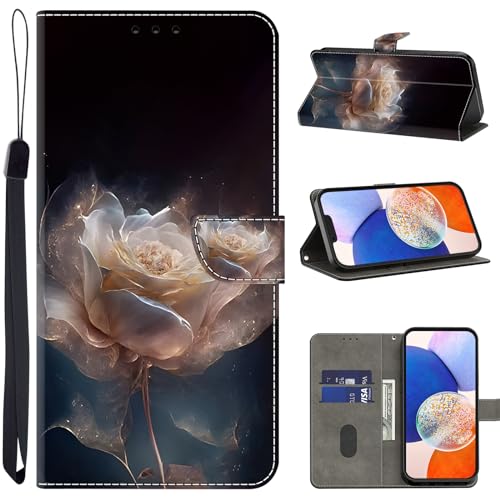 TUOLISG Handyhülle für Samsung Galaxy A34 5G Hülle,PU Lederhülle Klappbar Flip Case Tasche Magnet Kartenfach Standfunktion Schutzhülle für A34 5G -Goldene Blume TUOLISG Handyhülle für Samsung Galaxy A34 5G Hülle,PU Lederhülle Klappbar Flip Case Tasche Magnet Kartenfach Standfunktion Schutzhülle für A34 5G -Goldene Blume von TUOLISG