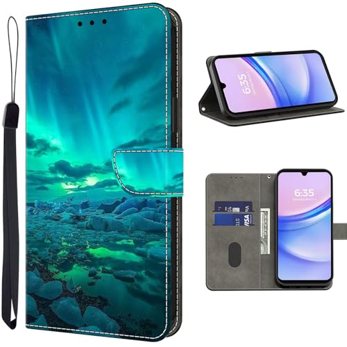 TUOLISG Handyhülle für Samsung Galaxy A56/A36 5G Hülle,PU Leder Klapphülle [Kartenschlitzen][Magnetverschluss][Flip-Funktion] kompatibel mit Galaxy A56 5G Schutzhülle-Astronomie von TUOLISG