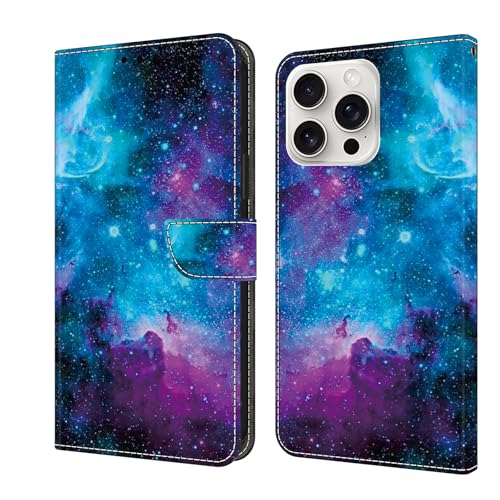 TUOLISG Handyhülle für iPhone 16 Pro Hülle, PU Leder Flip Wallet Stoßfestes Lederhülle Tasche Case Kartensteckplätzen Schutzhülle Kompatibel mit iPhone 16 Pro 6.3 Zoll-Sternenklarer Himmel TUOLISG Handyhülle für iPhone 16 Pro Hülle, PU Leder Flip Wallet Stoßfestes Lederhülle Tasche Case Kartensteckplätzen Schutzhülle Kompatibel mit iPhone 16 Pro 6.3 Zoll-Sternenklarer Himmel von TUOLISG