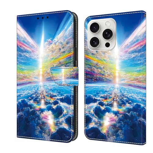TUOLISG Handyhülle für iPhone 16 Pro Hülle, PU Leder Flip Wallet Stoßfestes Lederhülle Tasche Case Kartensteckplätzen Schutzhülle Kompatibel mit iPhone 16 Pro 6.3 ZollBunter Himmel TUOLISG Handyhülle für iPhone 16 Pro Hülle, PU Leder Flip Wallet Stoßfestes Lederhülle Tasche Case Kartensteckplätzen Schutzhülle Kompatibel mit iPhone 16 Pro 6.3 ZollBunter Himmel von TUOLISG