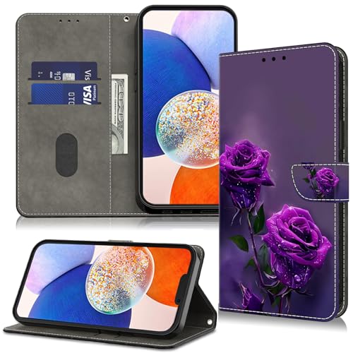 TUOLISG Handyhülle für iPhone 16 Pro Hülle,Lederhüllefür iPhone 16 Pro Case,PU Leder Wallet Flip Case Stoßfeste Klapphülle mit Kartenfach-Lila Rose TUOLISG Handyhülle für iPhone 16 Pro Hülle,Lederhüllefür iPhone 16 Pro Case,PU Leder Wallet Flip Case Stoßfeste Klapphülle mit Kartenfach-Lila Rose von TUOLISG
