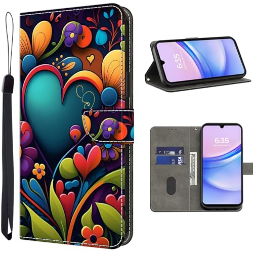 TUOLISG Lederhülle für iPhone 16 Pro Max Hülle,Handyhülle für iPhone 16 Pro Max Case,PU Leder Wallet Flip Case Stoßfeste Klapphülle mit Kartenfach-Herz Blume TUOLISG Lederhülle für iPhone 16 Pro Max Hülle,Handyhülle für iPhone 16 Pro Max Case,PU Leder Wallet Flip Case Stoßfeste Klapphülle mit Kartenfach-Herz Blume von TUOLISG