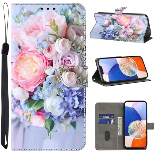 TUOLISG Handyhülle für Samsung Galaxy S24 FE 5G Hülle,PU Leder Flip Wallet Case Schutzhülle mit Kartenfächer und Standfunktion für Samsung Galaxy S24 FE -Bunt Blumen TUOLISG Handyhülle für Samsung Galaxy S24 FE 5G Hülle,PU Leder Flip Wallet Case Schutzhülle mit Kartenfächer und Standfunktion für Samsung Galaxy S24 FE -Bunt Blumen von TUOLISG