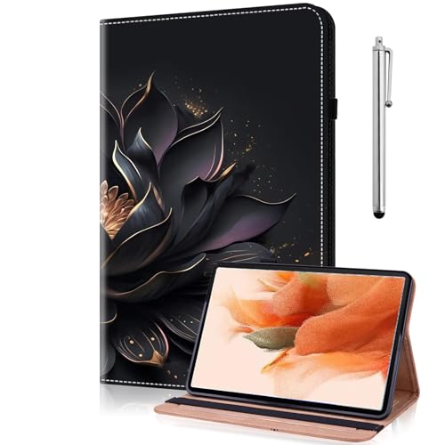 TUOLISG Hülle für Amazon Fire Max 11 (13. Generation, 2023) Folio Flip PU Leder Dünne Tablethülle für Kindle Fire 11 Tablet -Lila Lotus von TUOLISG