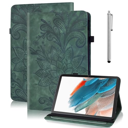 TUOLISG Hülle für Amazon Kindle Fire HD 8 & 8 Plus(12./10.Generation,2022/2020),PU Leder Multi-Winkel Folio Schutzhülle Tablet Case fürFire HD 8 & 8 Plus 2022/2020 -Grün von TUOLISG