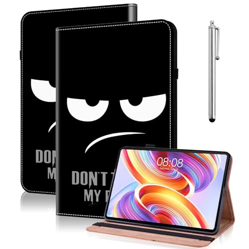 TUOLISG Hülle für Fire HD 8 & 8 Plus(12./10.Gen, 2024/2022/2020),Amazon Fire HD 8 Tablet Case, PU Leder Shockproof Faltbarer Schutzhülle mit Kartenschlitz für Fire HD 8 Kids Pro Tablet-Nicht anfassen von TUOLISG
