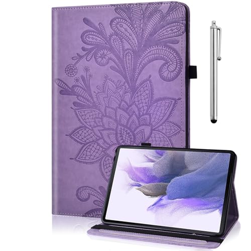 TUOLISG Fire HD 10 Tablet Hülle (13./11. Gen, 2023/2021),PU Leder Multi-Winkel Ständer Tablette Schützhülle mit Auto Schlaf/Aufwach für Fire HD 10/10 Plus/Kids 10.1"-Lila von TUOLISG