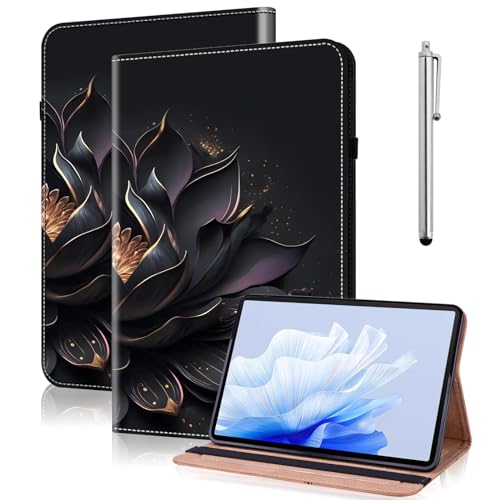 TUOLISG Hülle für Lenovo Tab M10 HD 2nd Gen 10.1 Zoll,Folio Flip PU Leder Dünne Tablethülle für Tab M10 2nd Gen TB-X306F/TB-X306X -Lila Lotus von TUOLISG