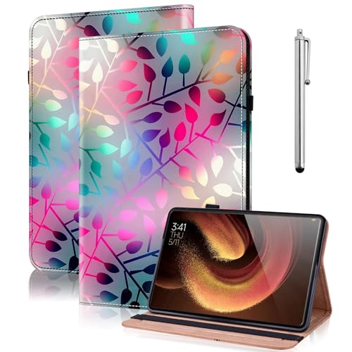 TUOLISG Hülle für Lenovo Tab M11 2024,PU Leder Stand Folio Cover Multi-Winkel mit Stylus Stift,Schutzhülle für Lenovo Tab M11 TB330FU -Ahornblatt von TUOLISG