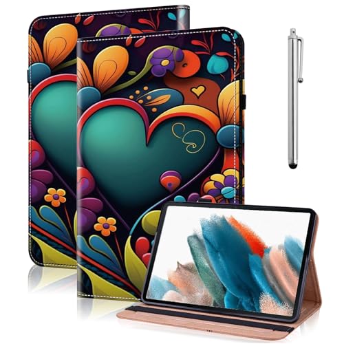 TUOLISG Hülle für Samsung Galaxy Tab A 10.1 2016 mit Stylus,Schutzhülle Galaxy Tab A6 Multi-Winkel Ständer Flip Case Tablet für Samsung Tab A6 10.1 Zoll SM-T580 T585 -Aquarell von TUOLISG