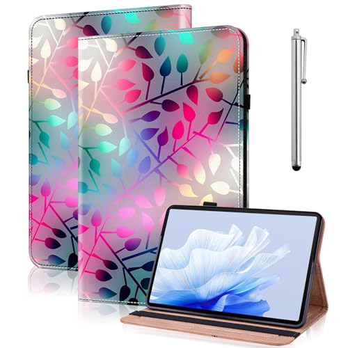 TUOLISG Hülle für Samsung Galaxy Tab A 10.1 2019 T510/ T515,PU Leder Flip Case Brieftasche Stifthalter Tablet Schutzhülle für Samsung Galaxy Tab A T510/ T515 10.1 Zoll 2019 -Ahornblatt von TUOLISG