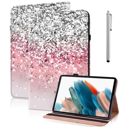 TUOLISG Hülle für Samsung Galaxy Tab A8 2022/2021 10.5”SM-X200/ X205/ X207 mit Stift,PU Leder Brieftasche Klapp Tablet Schutzhülle Case mit Auto Schlaf/Wach für Glaxy Tab A8 -Gradation von TUOLISG