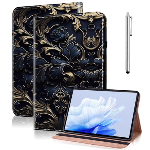 TUOLISG Hülle für Samsung Galaxy Tab A9 Plus Schutzhülle Galaxy Tab A9 Plus Multi-Winkel Ständer Flip Case Tablet für Samsung Tab A9 Plus 2023 -Blaue Blume von TUOLISG