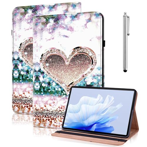 TUOLISG Hülle für Samsung Galaxy Tab A9 Plus Schutzhülle Galaxy Tab A9 Plus Multi-Winkel Ständer Flip Case Tablet für Samsung Tab A9 Plus 2023 -Diamantpfirsich von TUOLISG