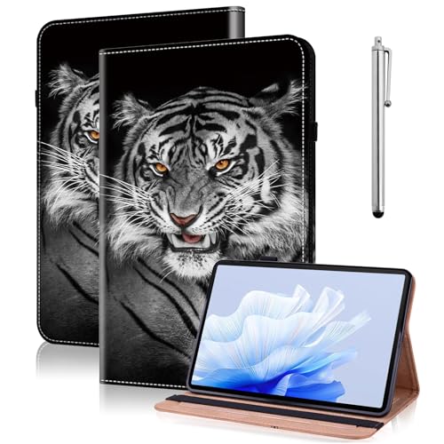 TUOLISG Hülle für Samsung Galaxy Tab A9 Plus Schutzhülle Galaxy Tab A9 Plus Multi-Winkel Ständer Flip Case Tablet für Samsung Tab A9 Plus 2023 -Schwarzer Tiger von TUOLISG