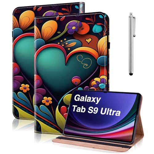 TUOLISG Hülle für Samsung Galaxy Tab S10 Ultra /S9 Ultra /S8 Ultra 14.6 Zoll 2024/2023 mit Stifthalter,Multi-Winkel Ständer Stoßfeste PU Leder Hülle für Galaxy Tab S10/ S9 /S8 Ultra -Aquarell TUOLISG Hülle für Samsung Galaxy Tab S10 Ultra /S9 Ultra /S8 Ultra 14.6 Zoll 2024/2023 mit Stifthalter,Multi-Winkel Ständer Stoßfeste PU Leder Hülle für Galaxy Tab S10/ S9 /S8 Ultra -Aquarell von TUOLISG