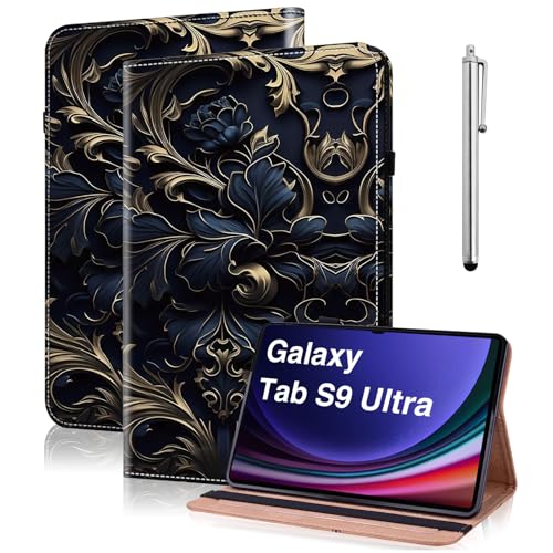 TUOLISG Hülle für Samsung Galaxy Tab S10 Ultra /S9 Ultra /S8 Ultra 14.6 Zoll 2024/2023 mit Stifthalter,Multi-Winkel Ständer Stoßfeste PU Leder Hülle für Galaxy Tab S10 / S9 /S8 Ultra -Blaue Blume TUOLISG Hülle für Samsung Galaxy Tab S10 Ultra /S9 Ultra /S8 Ultra 14.6 Zoll 2024/2023 mit Stifthalter,Multi-Winkel Ständer Stoßfeste PU Leder Hülle für Galaxy Tab S10 / S9 /S8 Ultra -Blaue Blume von TUOLISG