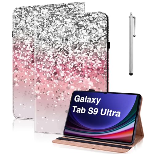 TUOLISG Hülle für Samsung Galaxy Tab S10 Ultra /S9 Ultra /S8 Ultra 14.6 Zoll 2024/2023 mit Stifthalter,Multi-Winkel Ständer Stoßfeste PU Leder Hülle für Galaxy Tab S10/ S9 /S8 Ultra -Gradation von TUOLISG