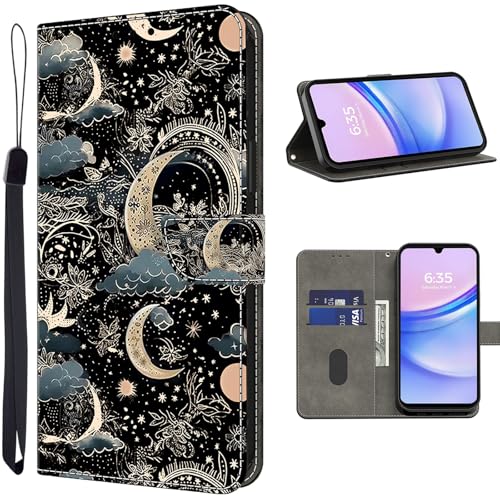 TUOLISG Lederhülle für iPhone 16 Hülle,Handyhülle für iPhone 16 Case,PU Leder Wallet Flip Case Stoßfeste Klapphülle mit Kartenfach-Mond TUOLISG Lederhülle für iPhone 16 Hülle,Handyhülle für iPhone 16 Case,PU Leder Wallet Flip Case Stoßfeste Klapphülle mit Kartenfach-Mond von TUOLISG