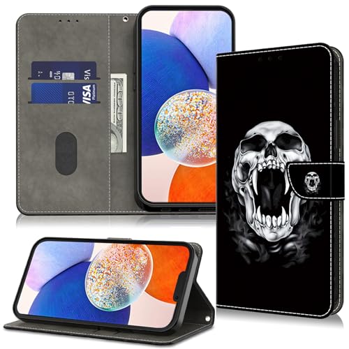 TUOLISG Lederhülle für iPhone 16 Pro Max Hülle,Handyhülle für iPhone 16 Pro Max Case,PU Leder Wallet Flip Case Stoßfeste Klapphülle mit Kartenfach -Schädel TUOLISG Lederhülle für iPhone 16 Pro Max Hülle,Handyhülle für iPhone 16 Pro Max Case,PU Leder Wallet Flip Case Stoßfeste Klapphülle mit Kartenfach -Schädel von TUOLISG