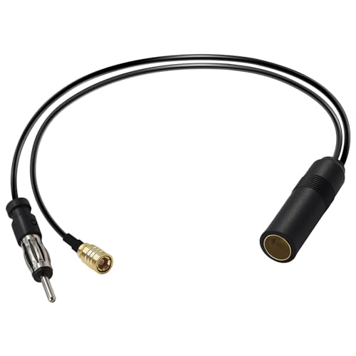 DAB Splitter Kabel RG174 DAB Luftseilbahn Radio Antenne Splitter Kabel SMB DIN Stecker auf ISO Sockel Kabel Din Weiblich auf Din Stecker auf SMB Kabel für AM/FM DAB Auto Radio Antenne 12inch (30cm) von TUOLNK