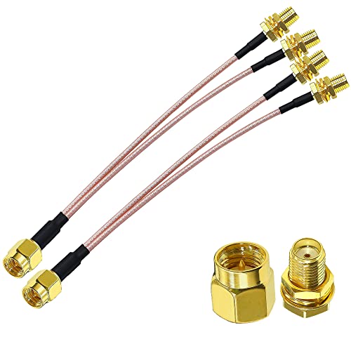 TUOLNK 2er Pack 15 cm SMA Splitterkabel - Stecker auf Zwei Buchsen Koaxialkabel für 4G LTE Heimtelefon Router Gateway Modem - V-förmiger Adapter von TUOLNK