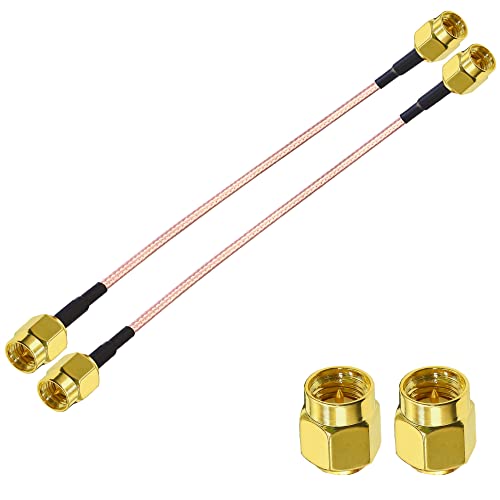 TUOLNK 2er Pack 6 Zoll SMA zu SMA Adapterkabel RG316 SMA Stecker zu SMA Stecker (15cm) WiFi Antennenverlängerungskabel für Antennen/HF Koaxialkabel SMA Stecker zu SMA Stecker Koaxialkabel von TUOLNK