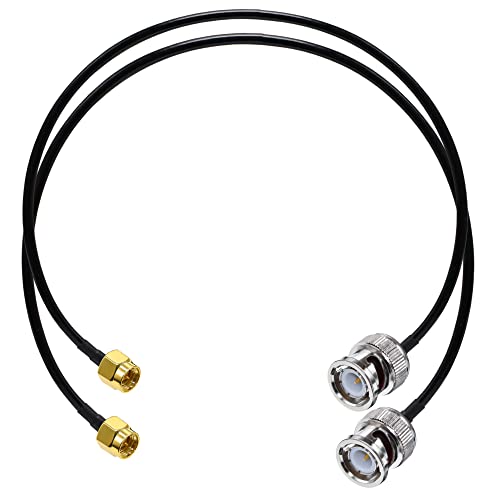 TUOLNK BNC auf SMA Überbrückungskabel 20 Zoll (50cm) SMA auf BNC HF Koax Adapterkabel 50 Ohm für Antennen Wireless LAN Geräte 2er Pack von TUOLNK
