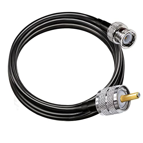 TUOLNK BNC auf UHF Überbrückungskabel RG58 BNC Stecker auf PL259 SO239 Stecker Verlängerungskabel 6.6ft (2 m) verlustarm für CB Funk PL 259 auf BNC Pigtail Koaxialkabel von TUOLNK