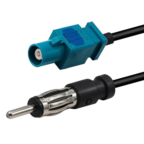 TUOLNK Fakra zu Din Kabel Universal Fahrzeug Auto Stereo FM Radio Antenne Adapter Fakra Z Stecker DIN Stecker für Stereo Audio HD Radio Head Unit CD Media Player Empfänger 12inch von TUOLNK