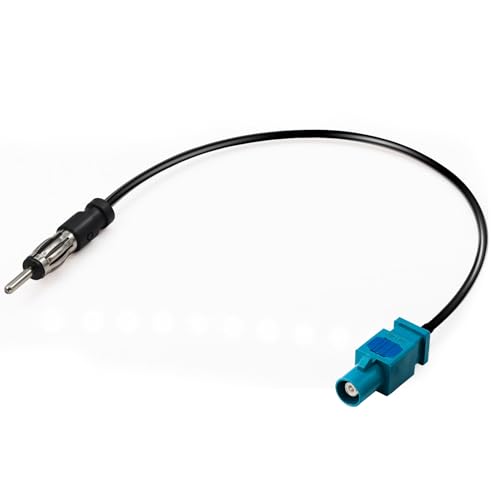 TUOLNK Fakra zu Din Universal Fahrzeug Auto Stereo FM Radio Antenne Adapter Kabel Fakra Z Stecker Kabel DIN Stecker für Auto Stereo Audio HD Radio Head Unit CD Media Player Empfänger 12inch von TUOLNK