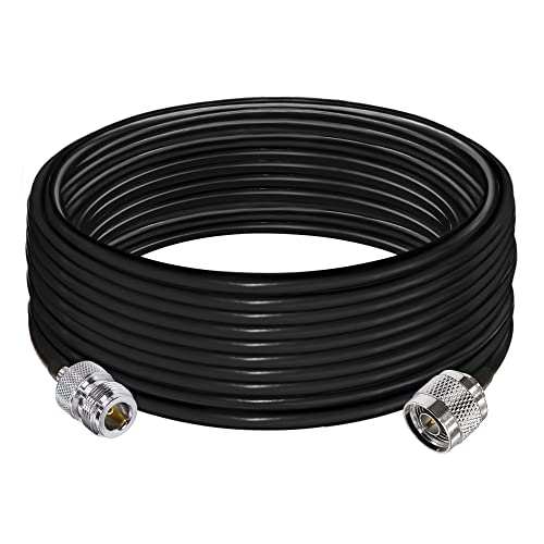 TUOLNK N Typ Kabel RG58 32.8ft (10M) N Stecker auf N Buchse Verlängerungskabel Verlustarm Hochfrequenz N Kabel Stecker auf Buchse Schwarz für Wifi Router 3G 4G LTE Antenne von TUOLNK