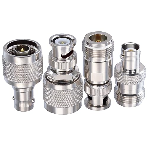 TUOLNK N-Typ auf BNC Adapter Set - 4-Teiliges RF Koaxial Stecker Kit für WiFi Antenne, FPV Drohne, SDR Antenne von TUOLNK