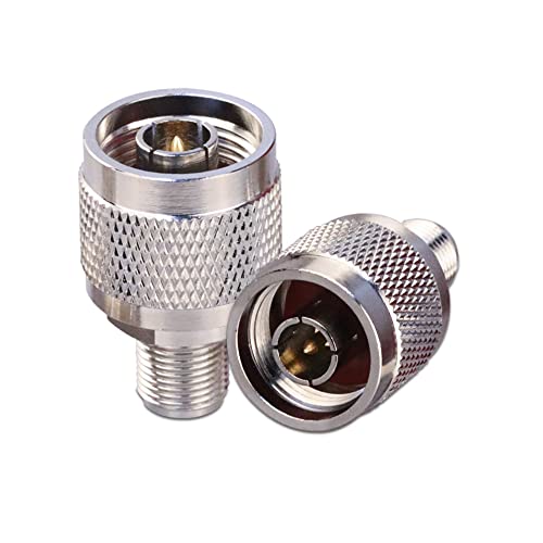 TUOLNK N zu F Koax Adapter N Typ Stecker auf F Typ Buchse Koaxialstecker für Koaxialkabel Router 2pcs von TUOLNK