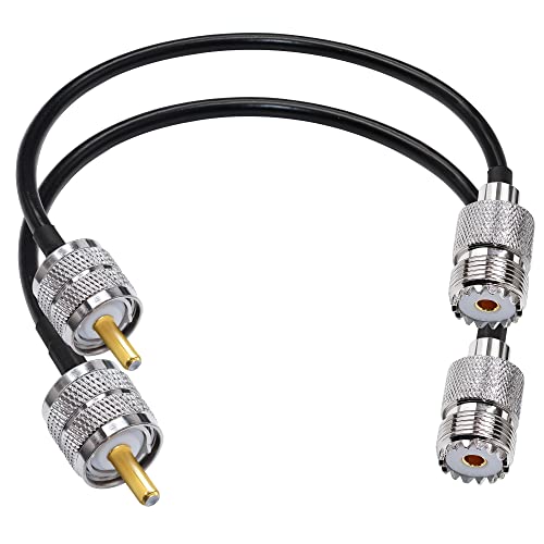 TUOLNK PL259 Jumperkabel RG58 PL259 UHF Stecker auf Buchse Low Loss SO239 CB Funkkabel 20 Zoll (50cm) für Antennenscanner Netzwerkanalysator 2er Pack von TUOLNK